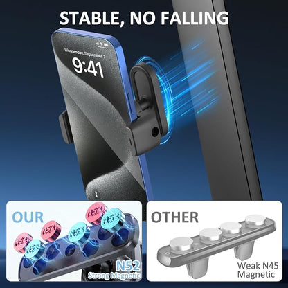 Magnetic Gym Phone Holder 360°Adjustable Magnetic Phone Holder Gym Magnet Phone Mount for Gym Compatible with 4.7-6.5" Smartphones