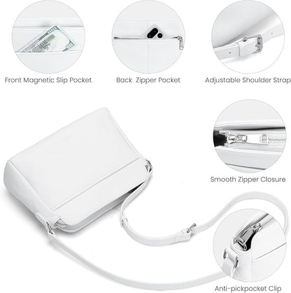 befen Anti-theft Crossbody Bag for Women Genuine Leather, Small Cross Body Shoulder Handbags with RFID Card Slots