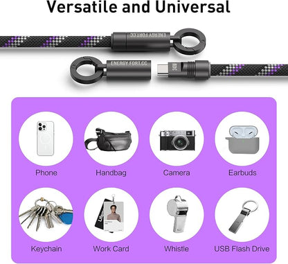 Silicone Case with Phone Lanyard Crossbody Lanyard for 240W Charging Cable Compatible with Anker Laptop Power Bank 25,000mAh 165W