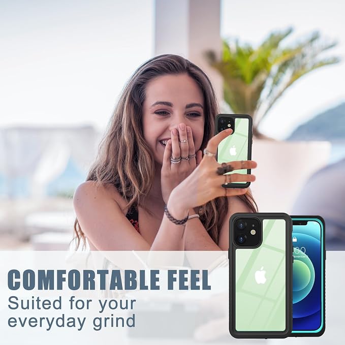 Diverbox for iPhone 12 Waterproof Case,Waterproof Shockproof Dustproof IP68 Full-Body Hard Case Built-in Screen Protector Underwater Outdoor Waterproof Cover for iPhone 12,6.1 in (Teal)