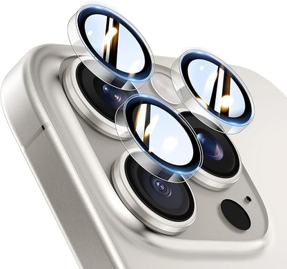TOCOL for iPhone 16 Pro Max Camera Lens Protector/iPhone 16 Pro Camera Lens Protector Tempered Glass HD Individual Scratch Resistant Cover Accessories Case Friendly 2 Pack（Clear）