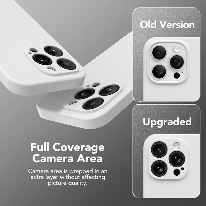 Magnetic for iPhone 12 Pro Max Case, Compatible with MagSafe, [Full Camera Protection][Screen Protector] Silicone Shockproof Protective Phone Case for iPhone 12 Pro Max 6.7", White