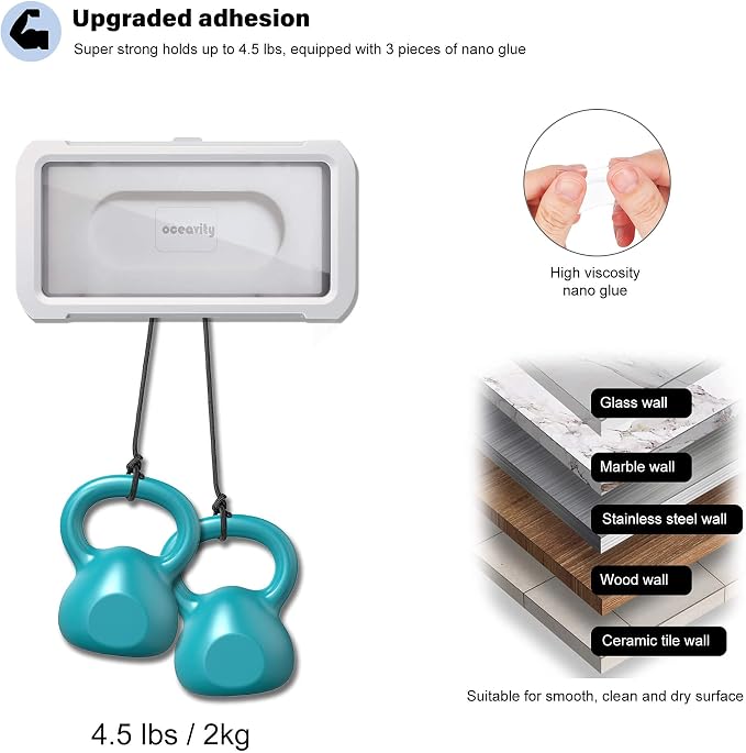 Shower Phone Holder Waterproof 360° Rotation, Mirror/Wall Mount Phone Holder for Shower Bathroom Bathtub Kitchen, Universal Shower Accessories (White)