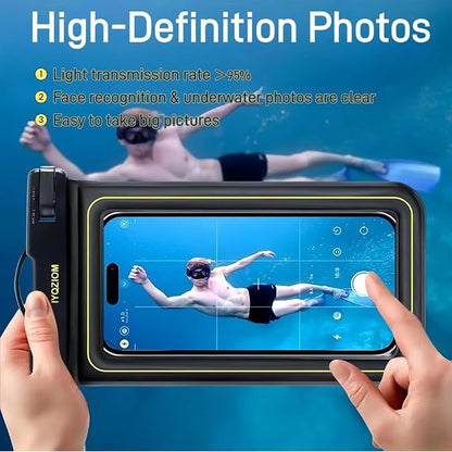 Floating Waterproof Phone Case 2 Pack,IP68 Waterproof Phone Pouch,Suitable for iPhone,Samsung,Motorola,and All Series of Phones with Screens Below 8.3 Inches,Ideal for Water Activities/Beach/Travel.