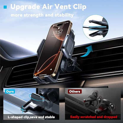 TECKNET Cup Phone Holder for Car - Adjustable Gooseneck Cup Holder Phone Holders with Air Vent Holders & Expandable Base, Cupholder Phones Mount for iPhone 17/16 Pro Max and All Cell Phones, Car Model