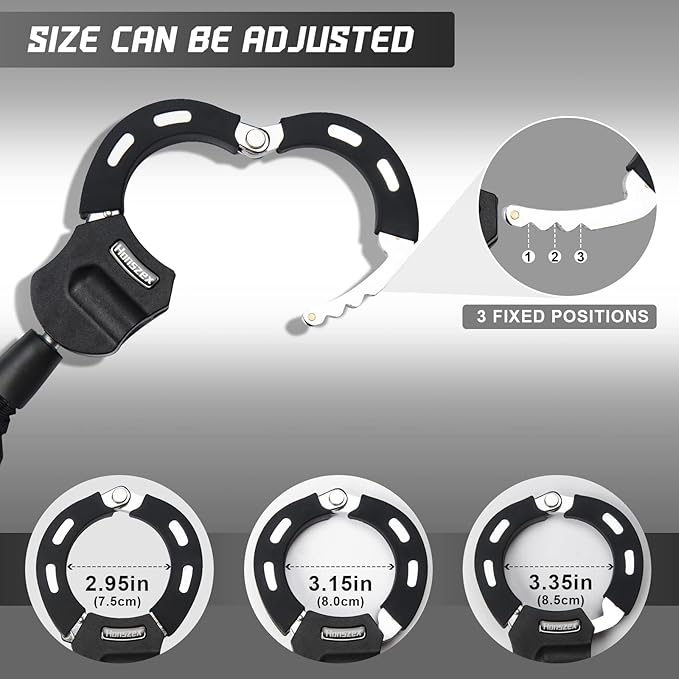 Scooter Lock, Electric Scooter Locks Anti Theft & Waterproof Scooter Bag, Bike Lock with Key, Heavy Duty Handcuff Chain Lock for E Scooter, Electric Bike, Bicycle, Motorbikes