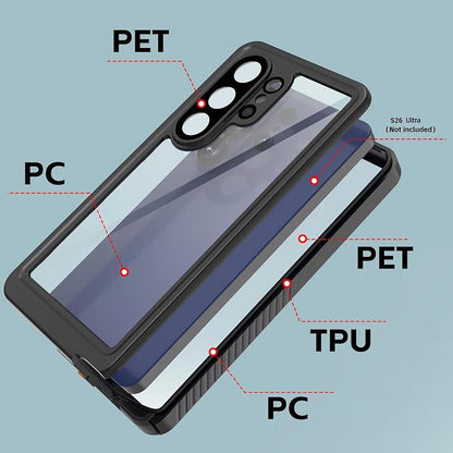 for Samsung Galaxy S26 Ultra Waterproof Case, Military-Grade Full Body Defense: IP68 Underwater Protection, Built-in Screen Protector & Camera Lens Cover, 10FT Waterproof Shockproof Dustproof.