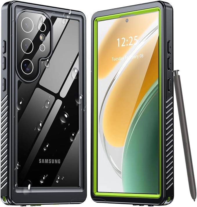 ANTSHARE for Samsung Galaxy S24 Ultra Case Waterproof, Built-in Lens & Screen Protector 360° Full Body Heavy Duty Protective Shockproof IP68 Underwater Case for Galaxy S24 Ultra(2024) 5G-Green