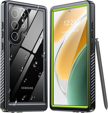 ANTSHARE for Samsung Galaxy S24 Ultra Case Waterproof, Built-in Lens & Screen Protector 360° Full Body Heavy Duty Protective Shockproof IP68 Underwater Case for Galaxy S24 Ultra(2024) 5G-Green