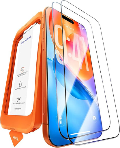 UltraGlass TOP 9H+ OptiArmor for iPhone 17 Pro Screen Protector [NO.1 Anti-Reflection & Military Grade Shatterproof] Anti Glare Screen Protector 17 Pro Tempered Glass Longest Durable AR, 2 Pack