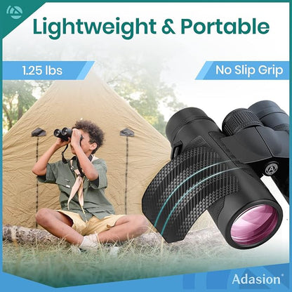 12x42 Binoculars for Adults High Powered with Phone Adapter & Tripod