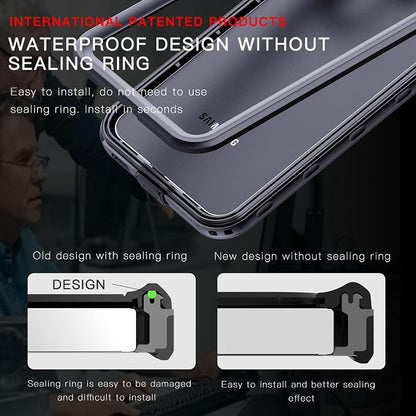 Omio for Galaxy A36 5G Waterproof Case, Full Body IP68 Underwater Clear Protective Case Built-in Screen Protector Heavy Duty Shockproof Case for Men Women, Black