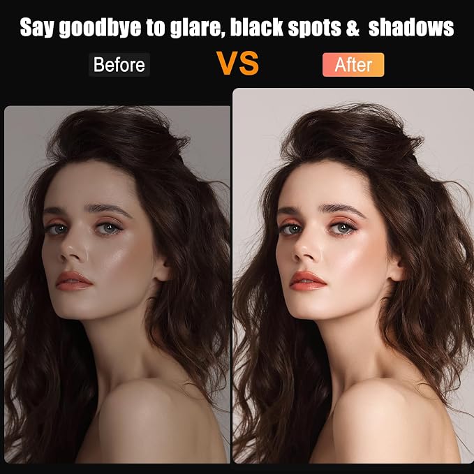 10.3" Ring Light with Tripod and Phone iPad Holder,Selfie Ring Light with 51 Color Mode,Circle Lighting for iPhone,Dimmable LED Phone Ringlight with Stand for Makeup/Video Recording/Photography/TikTok