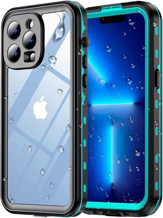 Temdan for iPhone 13 Pro Max Case Waterproof [Built-in Camera Lens & Screen Protector] [Full Body Protection] [IP68 Waterproof] Shockproof Phone Case for iPhone 13 Pro Max 6.7" Blue