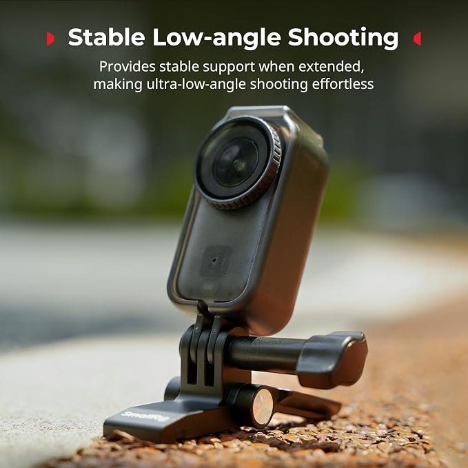 SmallRig Magnetic Mount for Action Camera, for DJI Osmo Nano/Action 4/5 pro, for GoPro Hero 13/12/11, with Quick Release Plate for Arca-Swiss, 1/4"-20 Locating Hole, Ultra-Low-Angle Shooting