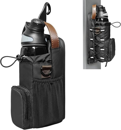 Magnetic Gym Bag for Men and Women, Magnetic Water Bottle Holder for Gym, Small Gym Bag, Gym Gifts for Women and Men (Black-brown, <40 OZ)