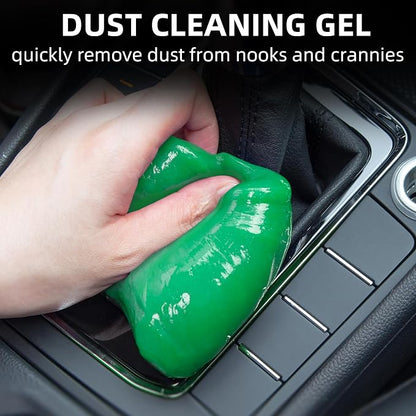 Car Cleaning Gel, Keyboard Cleaner Cleaning Putty for Car Interior Car Slime Cleaner Dust Cleaning Gel Car Putty for Cleaning Car Gel Cleaner Green NT.WT.: 5.6 oz (160 g)