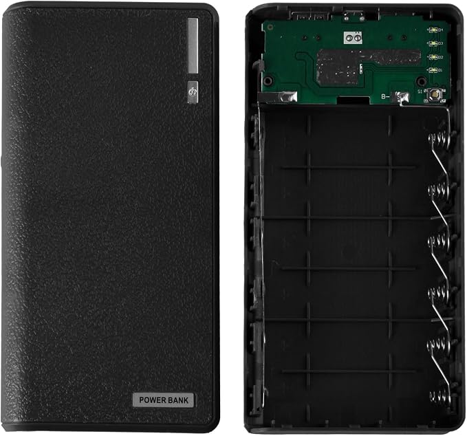 USB 6X 18650 External Backup Battery Charger Box for Case for Portable Charger Box