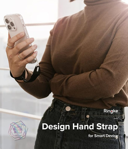 Ringke Hand Strap [Phone Wrist Strap] Designed for Camera Strap and Phone Strap, Adjustable Sturdy Universal Lanyard Compatible with Camera and Phone Case - Lettering Black 2