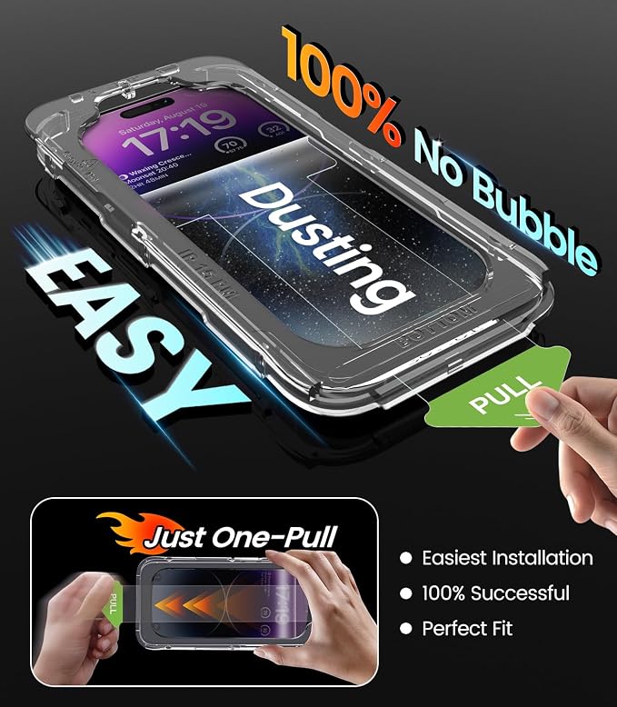 iGluz 4+2 Pack for iPhone 14 Pro Max Privacy Screen Protector with Camera Lens Protector 6.7 inch,9H+Tempered Glass[Military Grade Shatterproof &100% Anti-Spy],3D Micro-Curved Edges[Longest Durable]