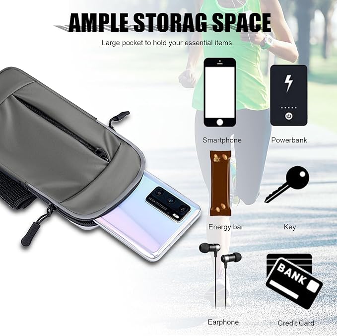 Phone Holder for Running Armband Cell Phone Holder for iPhone Armband 17 16 16e 15 14 13 12 11 Pro Max Xs Xr X Plus Galaxy Ultra Note Women Men Kids Bag,Workout Sports Arm Bands Sleeve Pouch