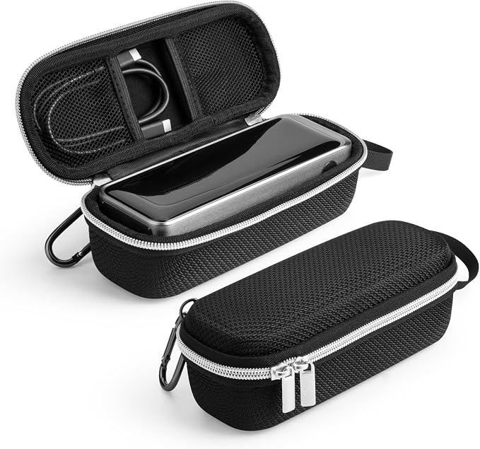 Hard EVA Protective Case for Anker Prime 250W Power Bank 27650mAh Portable Charger - Shockproof Travel Storage with Hand Strap & Carabiner Clip (Black Case Only)