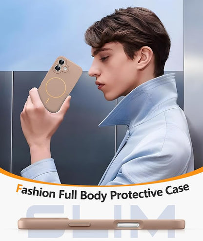 FNTCASE for iPhone 17 Case: [Compatible with Magsafe] Integrated Silicone Phone Cases with [Full Camera Protection] [Screen Protector] Military Grade Shockproof Protective Cover