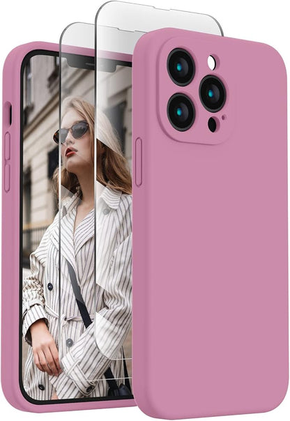 FireNova Designed for iPhone 13 Pro Case, Silicone Upgraded [Camera Protection] Phone Case, Soft Anti-Scratch Microfiber Lining Inside, 6.1 inch, Lilac Purple