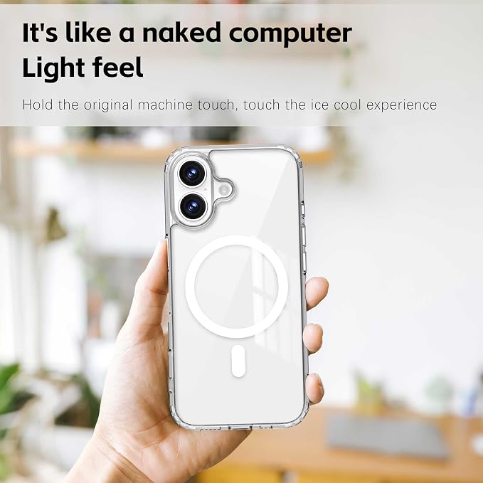 Magnetic Designed for iPhone 17 Case Clear, [Compatible with Magsafe] [Not Yellowing] [Military-Grade Drop Protection] Clear Phone Cases for Apple iPhone 17-6.3 Inch