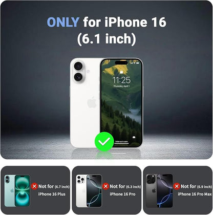 jaroco Magnetic for iPhone 16 Case, [Compatible with MagSafe][Military Grade Drop Protection][Heavy Duty Protection][Non-Slip][Shockproof] 2-Layer Durable Bumper Phone Case 6.1''-Army Green