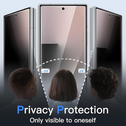 JETech Front Privacy Screen Protector for Samsung Galaxy Z Fold 7, 2-Pack | Anti-Spy Privacy Protection, Tempered Glass, Easy Installation Tool, Case-Friendly, Anti-Scratch Design