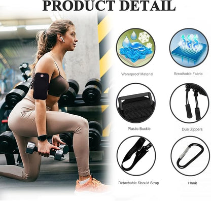 Phone Holder for Running Armband,2Pack Cell Phone Purse Small Crossbody Bags for Women Men Kids,iPhone 11 12 13 14 15 16 17 Pro Max Xs Xr X 8 Plus Mini Galaxy Ultra S26 Note Pouch Arm Bands