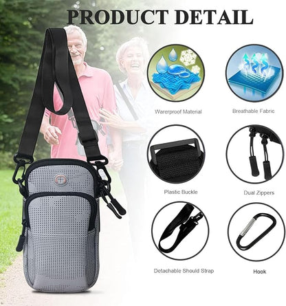 Phone Holder for Running Armband Cell Phone Purse Crossbody for Women Men Kids,iPhone 17 16 16e 15 14 13 12 11 Pro Max Xs Xr X Plus Mini Air Galaxy Ultra S26 S25 S24 S23 S22 Note Bag Arm Band