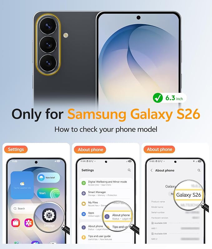 FNTCASE for Samsung Galaxy S26 Case: [Fit for Magsafe] [Full Camera Protection & Screen Protector] Translucent Matte Military Grade - Shockproof Protective Phone Cover for Samsung S 26 - Blue
