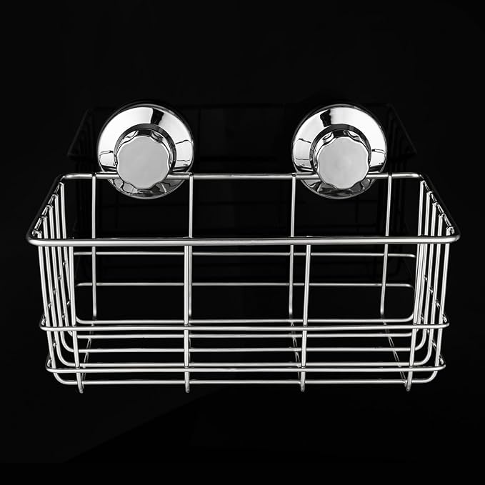 iPEGTOP Suction Cup Deep Shower Caddy Bath Wall Shelf for Large Shampoo Shower Gel Holder Bathroom Storage - Rustproof Stainless Steel