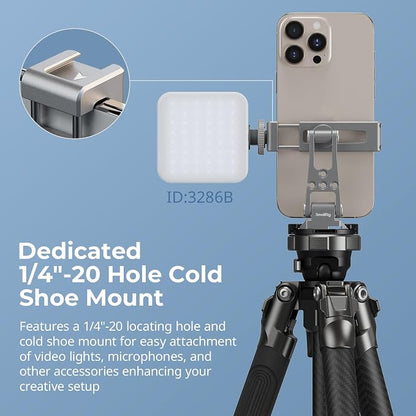 SMALLRIG Metal Phone Mount with Baseplate for Arca-Swiss,Compatible for DJI RS 4 Mini & RS 3 Mini, Phone Mount Adapter Support Free Adjustment Joints, Phone Tripod Mount for iPhone 17/16/15-5338