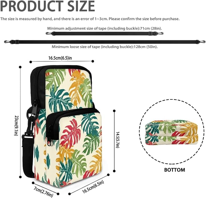 Men's Crossbody Bag, Small Cell Phone Wallet, Women's Shoulder Handbag, Travel Gym Bag