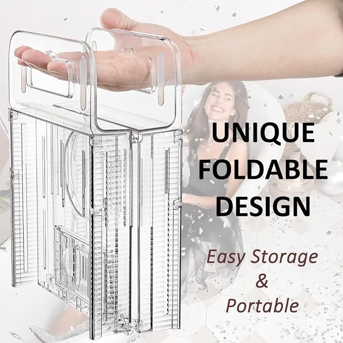 Resze Premium Clear Bathtub Caddy Tray, Expandable Plastic Bath Tray with BPA-Free, Waterproof Foldable Bathtub Shelf, Perfect for a New Home & Mother’s Day & a Birthday Gift for Mom
