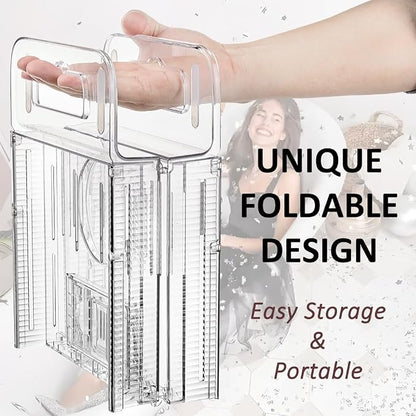Resze Premium Clear Bathtub Caddy Tray, Expandable Plastic Bath Tray with BPA-Free, Waterproof Foldable Bathtub Shelf, Perfect for a New Home & Mother’s Day & a Birthday Gift for Mom