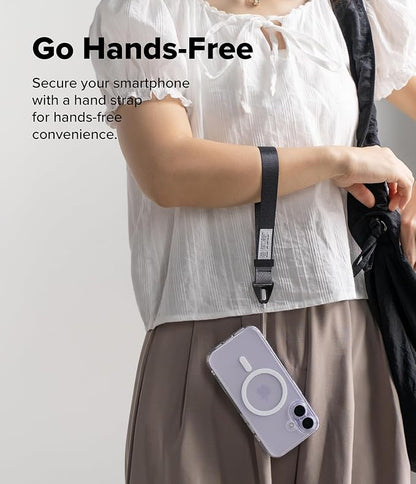 Ringke Hand Strap [Adjustable Wristlet Lanyard with Sturdy String] [One-Touch Buckle] for Phone Case, Camera, Keys, USB Flash Drive, and ID Badge - Graphite
