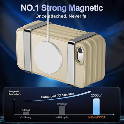 MOCCA Strong Magnetic for iPhone SE Case 2022/iPhone SE 2020 Case/iPhone 7 Case/iPhone 8 Case [Compatible with Magsafe] Slim Thin Translucent Matte Protective Cover Phone Case 4.7'', Light Gold