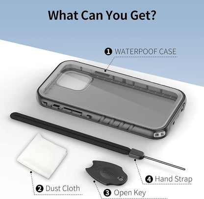 SPORTLINK Compatible with iPhone 12 Pro Max Waterproof Shockproof Case - Full Body Heavy Duty Underwater Dustproof Rugged 360 Protective Military Grade Outdoor 6.7 Inch with Camera/Screen Protector