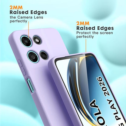 for Motorola Moto G 2026/G Play 2026 Case, 2 Pack Tempered Glass Screen Protectors, Soft TPU Liquid Silicone Shockproof Gel Cover-Light Lilac