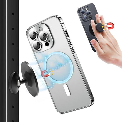 SEVENKA Gym Magnetic Phone Holder Compatible with iPhone 17 Pro Max 16 15 14 13 12, Samsung, All Phones, Portable Magnetic Phone Mount, 360° Rotation Phone Stand with Metal Plate & Ring