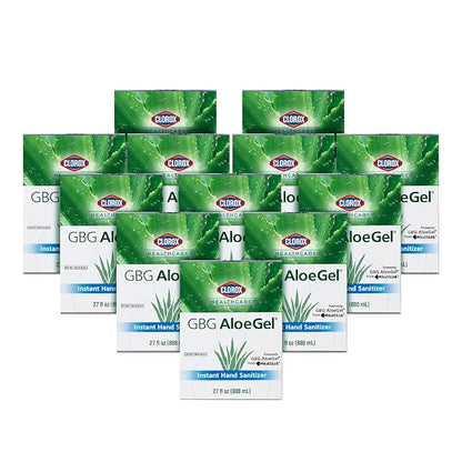 Clorox Healthcare GBG AloeGel Hand Sanitizer Refill Bag in a Box - Moisturizing Hand Sanitizer Gel with Aloe Vera and Vitamin E - Soothes & Moisturizes - For Use With Dispenser, 27 Fl Oz - 12 Pack