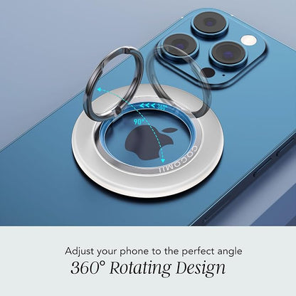 COCOMII Magnetic Phone Ring Holder for MagSafe, 360° Rotation Finger Grip Stand, Matte White