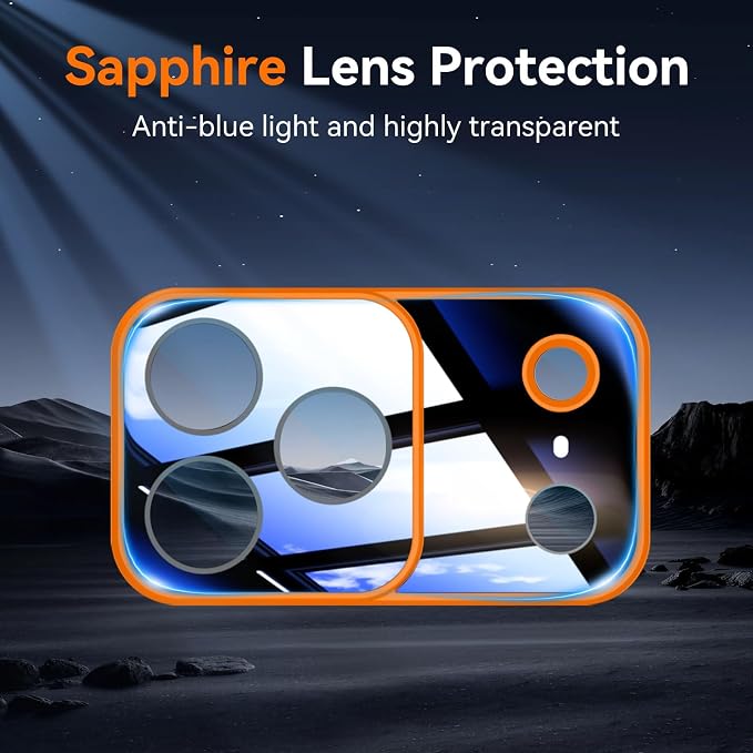 WIFORT for iPhone 17 Pro Waterproof Case, [Fit for Magsafe] with Sapphire Lens & Screen Protector, IP68 Full Body 15FT Military Shockproof, Magnetic Frosted Phone Cover with Lanyard, 6.3" Orange