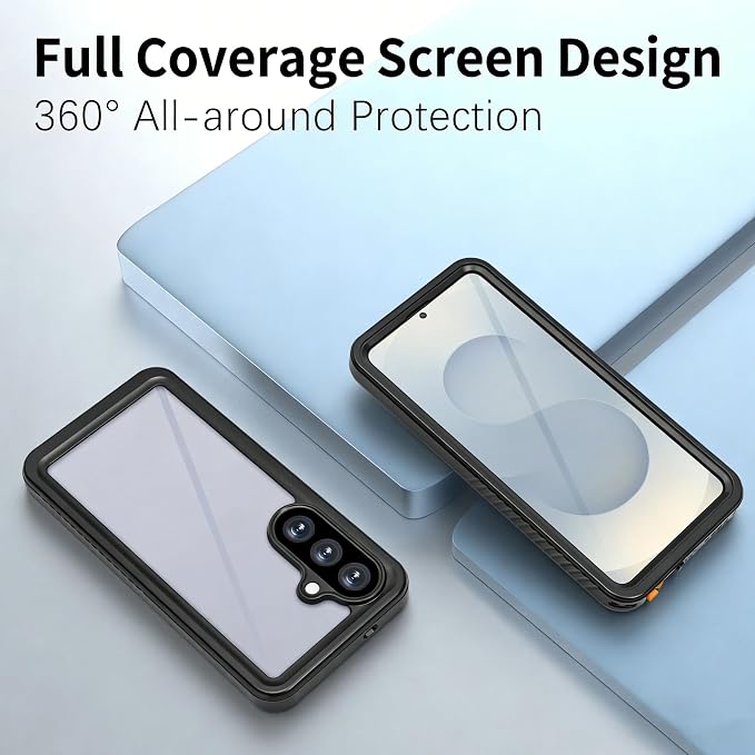 for Samsung Galaxy S26 Waterproof Case, Military-Grade Full Body Defense: IP68 Underwater Protection, Built-in Screen Protector & Camera Lens Cover, 10FT Waterproof Shockproof Dustproof. Black