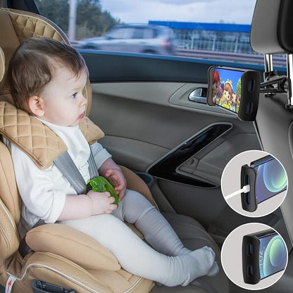 Car Headrest Backseat Mount,Phone/Tablet Car Mount, Adjustable Devices Holder for 4-11 inch Tabltes/Phones, Compatible for iPhone 17 16 15 14 13 12 11 Pro Max, S22,S21, iPad Air,Tabs