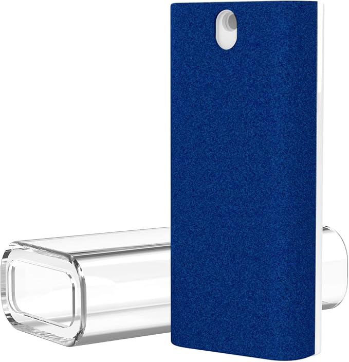 CLICK CLEAN Touchscreen Mist Cleaner, Screen Cleaner, All in One Screen Cleaner Spray with Microfiber and Phone Stand for All Phones, Laptop and Tablet Screens (Dark Blue)